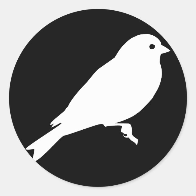 Adesivo White American Goldfinch Silhouette (Frente)