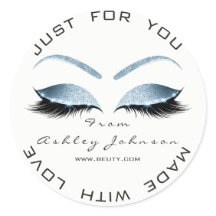 White Beauty Salon Glitter White Blue Obrigado