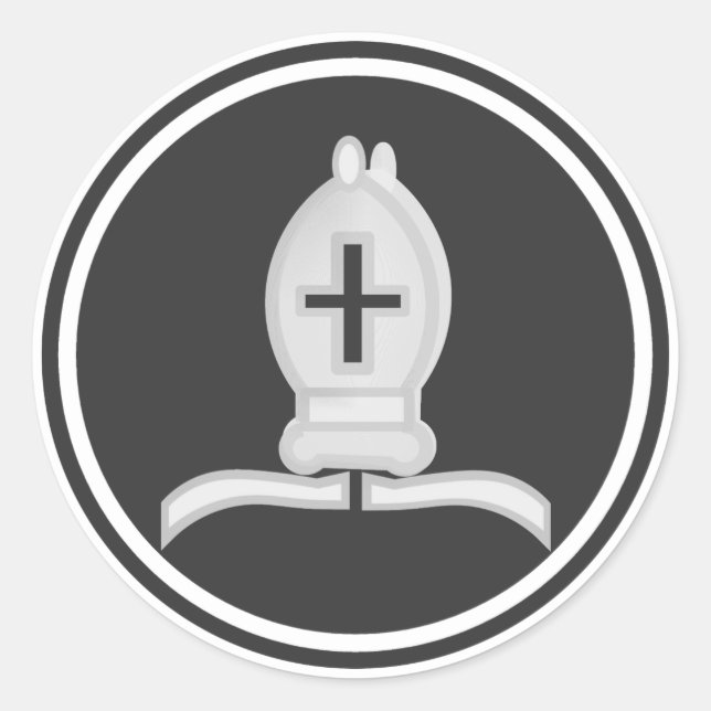 Adesivo White Bishop Chess Piece (Frente)