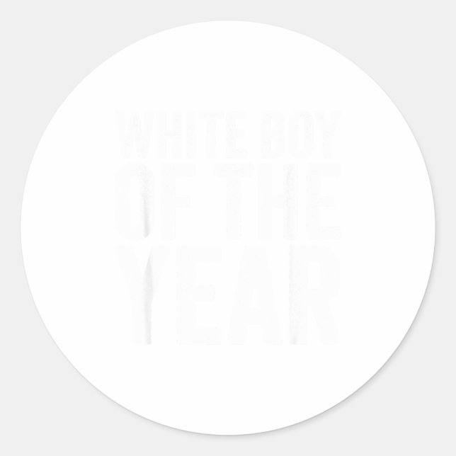 Adesivo White Boy Of The Year Funny T  (Frente)