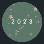 Adesivo White Christmas das estrelas modernas - feliz ano<br><div class="desc">Espalhe a alegria de férias com esta festiva e tendencial sela estrelada de envelope estrelado - Linda e Elegante Estrela Moderna de Natal Branco Feliz Clássico,  Pau-redondo. Um cartão muito simples,  mas elegante,  único,  que certamente difundirá alegria de feriado!</div>