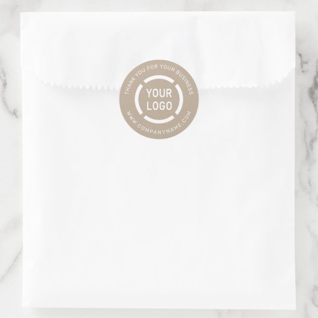 Adesivo White company logo thank you kraft stickers (Bolsa)