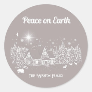 Adesivo White Country Peace on Earth Card