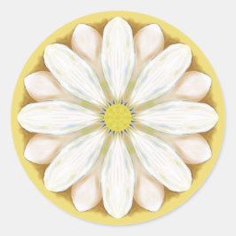 Adesivo White Daisies no Ouro Amarelo