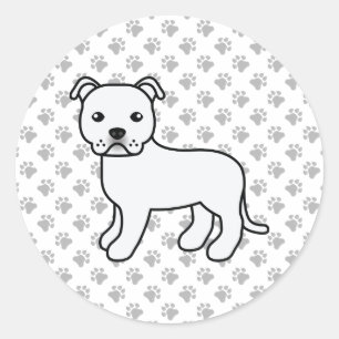 Adesivo White English Staffordshire Bull Terrier Dog