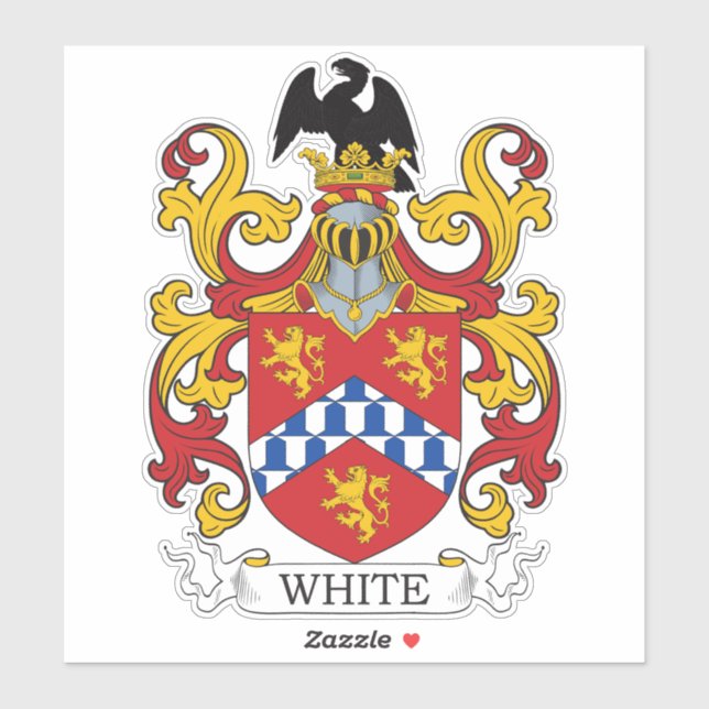 Adesivo White Family Crest (Folha)