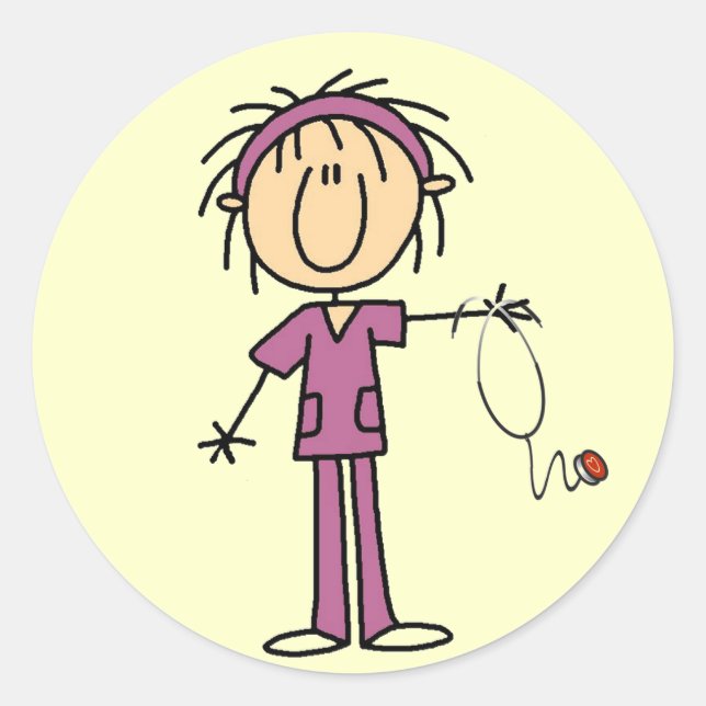 Adesivo White Female Stick Figura T-shirts e presentes (Frente)