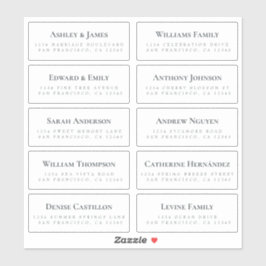 Adesivo White Guest Address Labels ORDER 6" ou 8"!