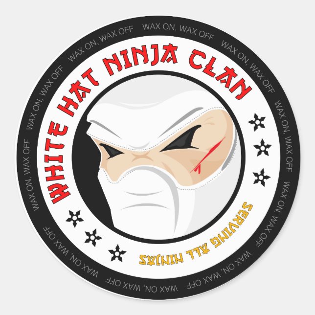 Adesivo White Hat Ninja Sticker (Frente)