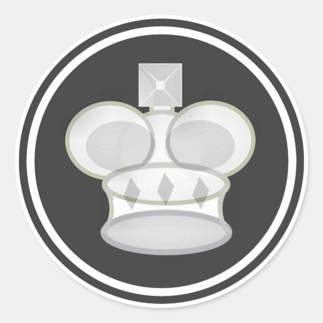 Adesivo White King Chess Piece (Frente)