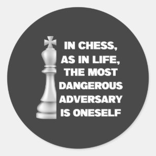 Adesivo White King Chess Piece Wisdom Power Estratégia