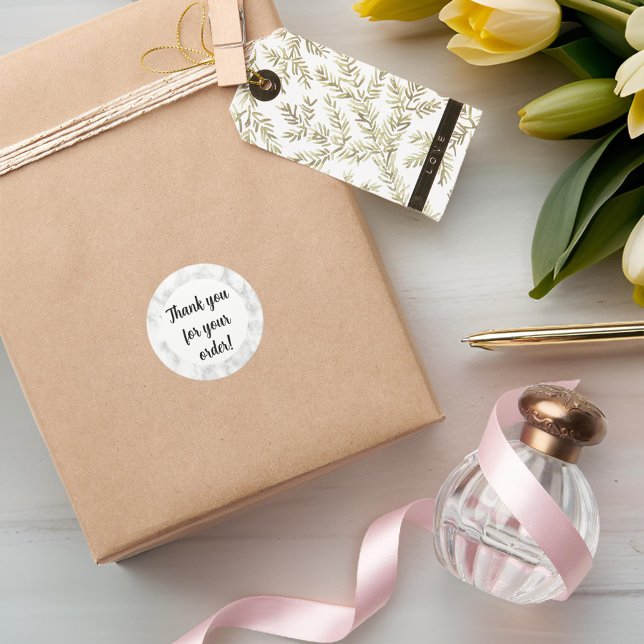 Adesivo White Marble Obrigado (Criador carregado)