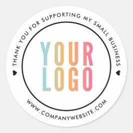 Adesivo White Obrigado Por Apoiar Minha Pequena Empresa