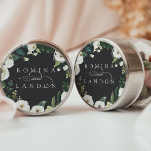 Adesivo White Peony Casamento Floral Personalizado
