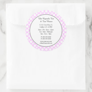 Adesivo White Polka Dots on Pink Small Business Custom