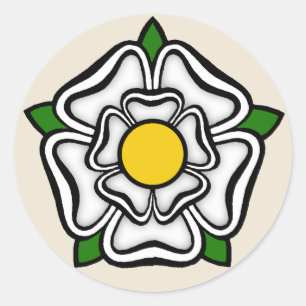 Adesivo White Rose de York, Inglaterra Emblem of Royalty