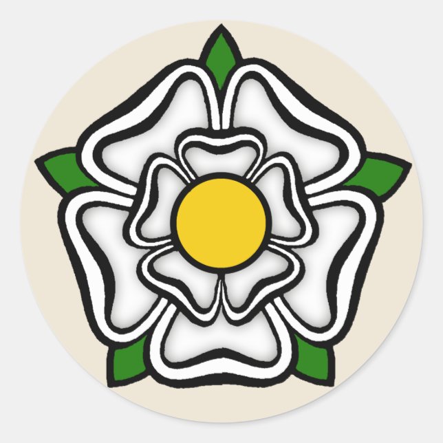 Adesivo White Rose de York, Inglaterra Emblem of Royalty (Frente)