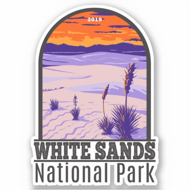 Adesivo White Sands National Park New Mexico Vintage (Frente)