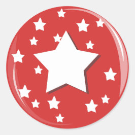 Adesivo White Stars sobre Vermelho