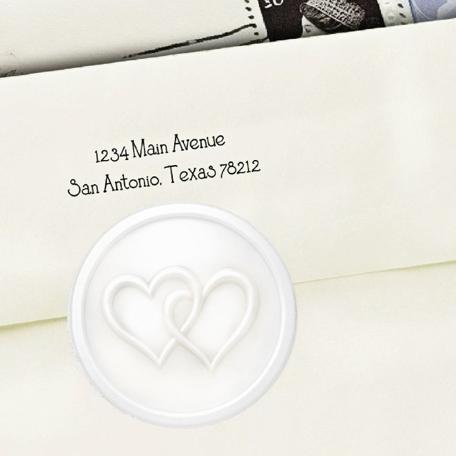 Adesivo White Two Hearts Intertwined Wedding (Criador carregado)