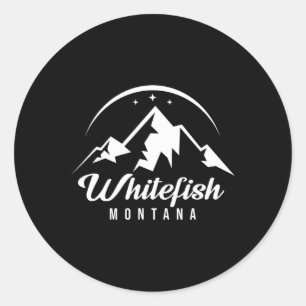 Adesivo Whitefish Montana Ski Resort Ski Snowboard