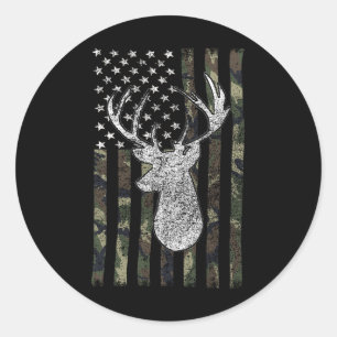 Adesivo Whitetail Buck Deer Caçando A Camuflagem Americana