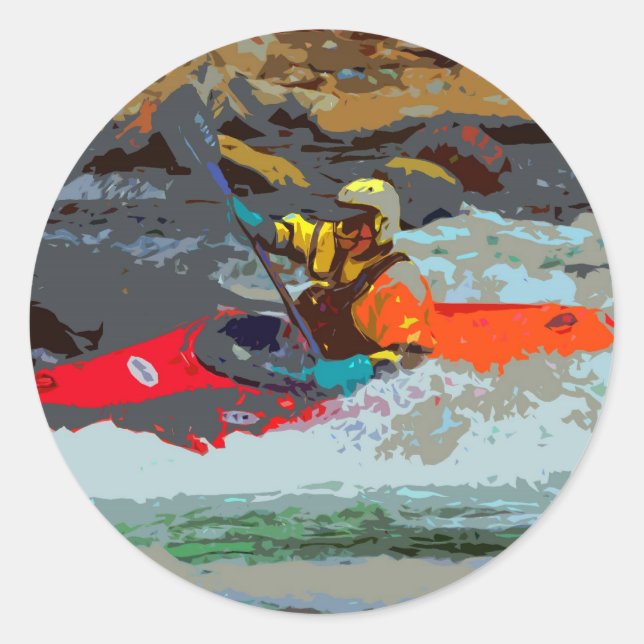 Adesivo Whitewater Kayaking (Frente)