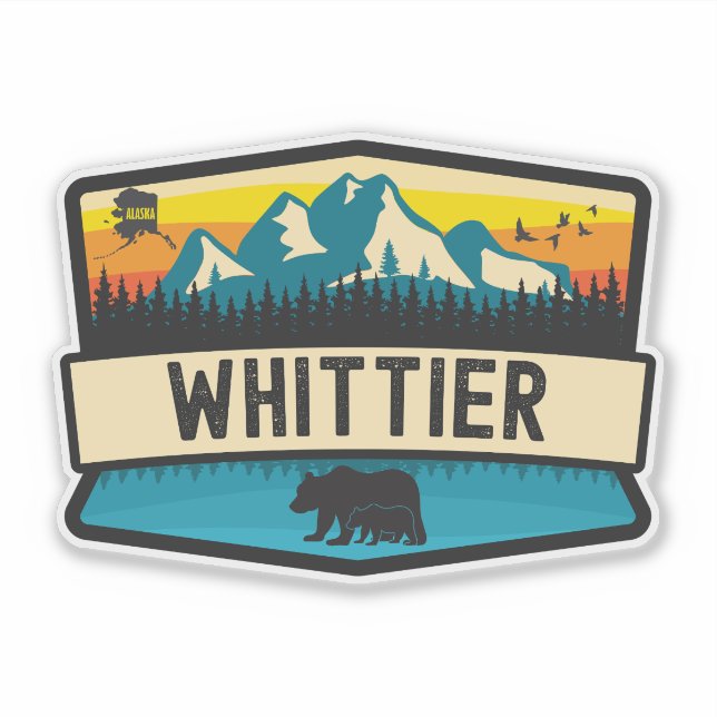Adesivo Whittier, Alasca (Frente)