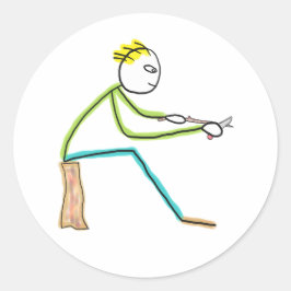 Adesivo Whittling Stickman