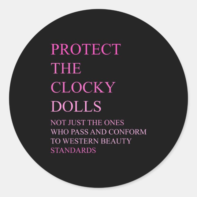 Adesivo Who P And Conform To Western Beauty Standards  (Frente)