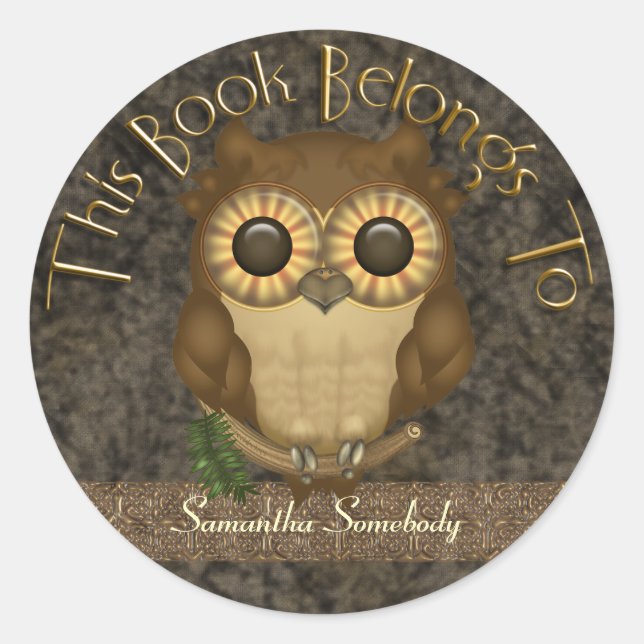 Adesivo Whoolio The Cutest Owl Bookplate Stickers (Frente)