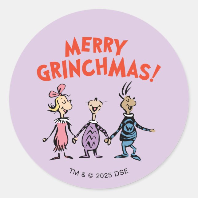 Adesivo Whos Holding Hands Merry Grinchmas (Frente)