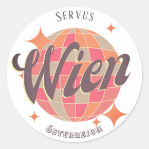 Adesivo Wien Viena Österreich Áustria Retro