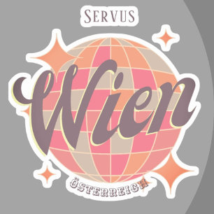 Adesivo Wien Viena Österreich Áustria Retro