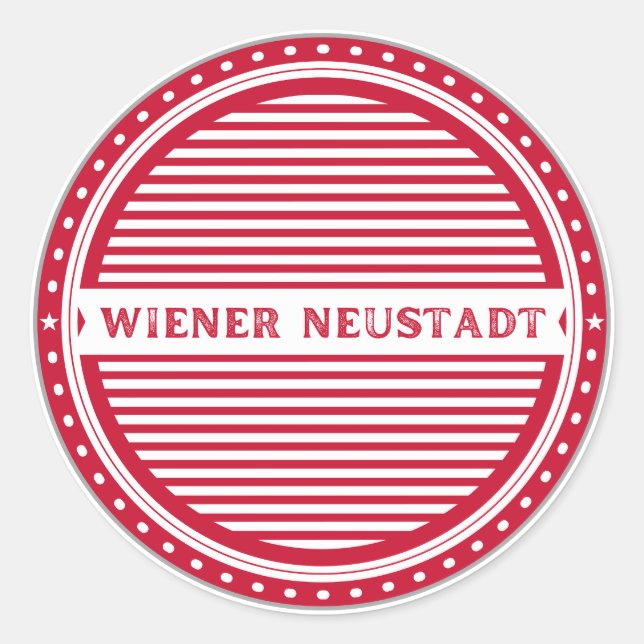 Adesivo Wiener Neustadt City Pride Emblem Austria Identity (Frente)
