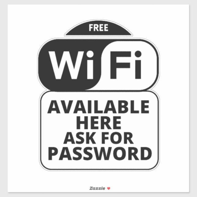Adesivo Wifi Business, wifi Sticker livre (Folha)