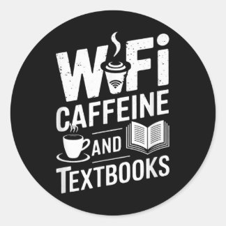 Adesivo Wifi Cafeína E Livros