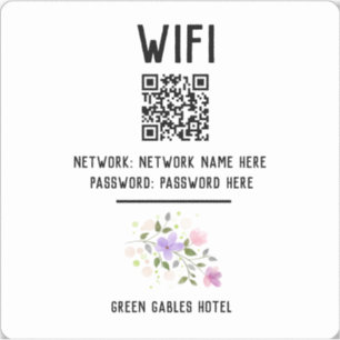 Adesivo WiFi Sticker Hotel com código QR