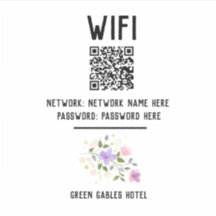 WiFi Sticker Hotel com código QR