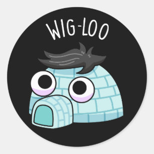 Adesivo Wig-loo Funny Igloo Pun Dark BG