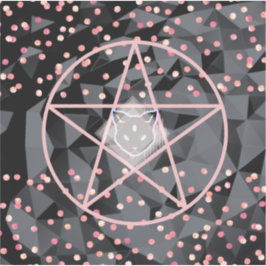 Adesivo WiizyWitch Magic Witch Cosmic Cat Pentacle Magick