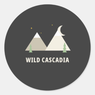 Adesivo Wild Cascadia Camiseta PNW Vida Selvagem