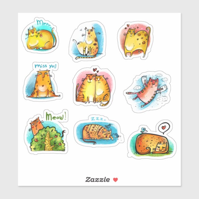 Adesivo Wild Cat Sticker Série #1 (Folha)