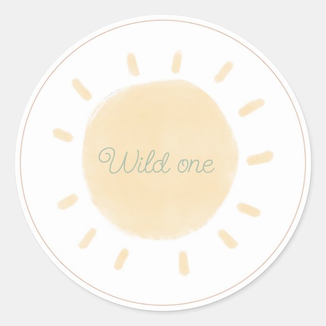 Adesivo Wild One Boho Safari Animal Sticker (Frente)