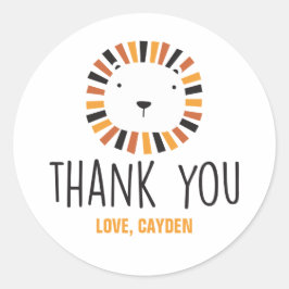 Adesivo Wild one Lion 1º aniversário em Clássico Round S