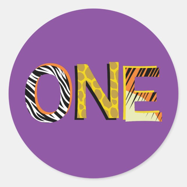 Adesivo Wild One Safari Party Kid (Frente)