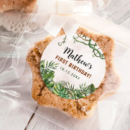 Adesivo Wild One Tropical Safari Primeiro Aniversário