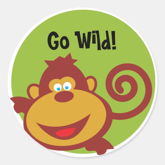 Adesivo Wild Thing - Sticker - Macaco (Frente)
