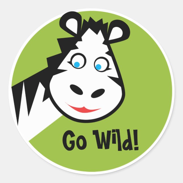 Adesivo Wild Thing - Sticker - Zebra (Frente)