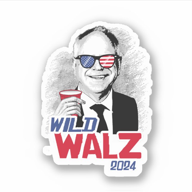 Adesivo Wild Tim Walz (Frente)